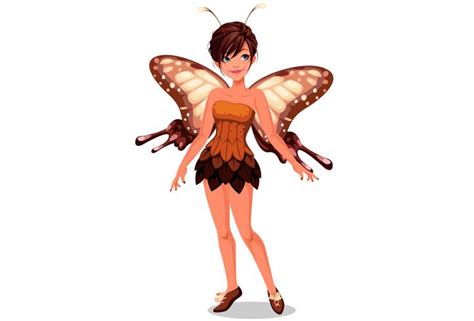 Cute Butterfly Fairy Vector Illustration 534498 Vector Art At Vecteezy