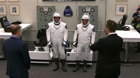 Astronauts Suited For Nasas Spacex Demo 2 Launch Commercial Crew Program