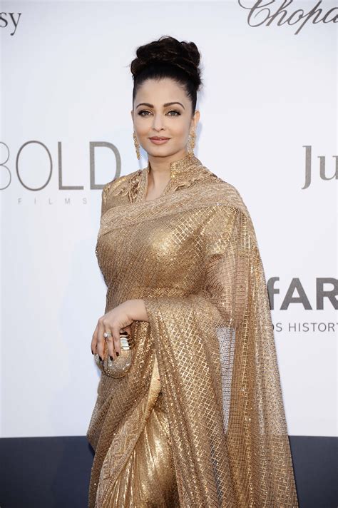 A Golden Moment For Aishwarya Rai At Cannes 2013 Golden Saree Blouse