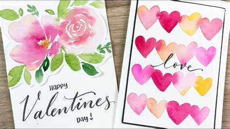 Valentines Day Themed Watercolour Valentines Watercolor Valentine