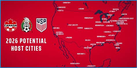 Fifa World Cup 2026 Host Cities List In Usa Canada Mexico