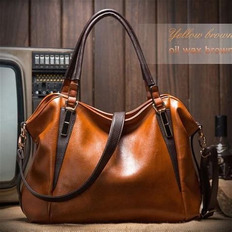 Genuine Leather Casual Shoulder Vintage Luxury Messenger Crossbody Big