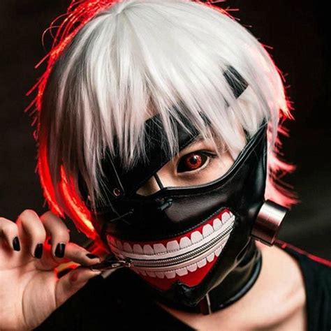 Anime Tokyo Ghoul Kaneki Ken Cosplay Masque Réglable Ceinture Halloween