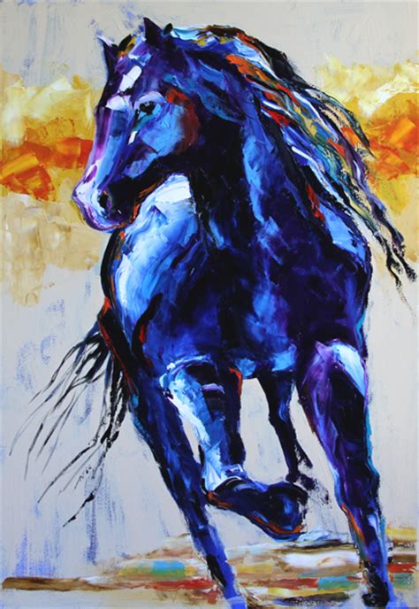 Abstract Horse Painting By Laurie Pace Contemporary Horse