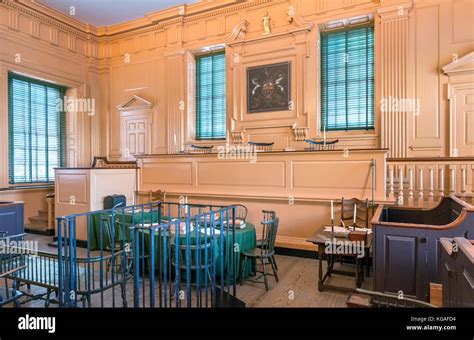The Supreme Court Courtroom In Independence Hall Independence National