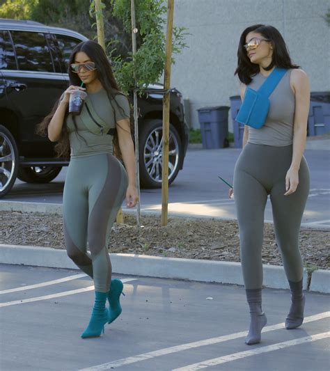 Kylie Jenner And Kim Kardashian Spotted In Matching Outfits Bossip