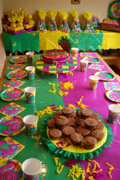Decoración Fiesta Infantil Barney Barney Birthday Party Barney
