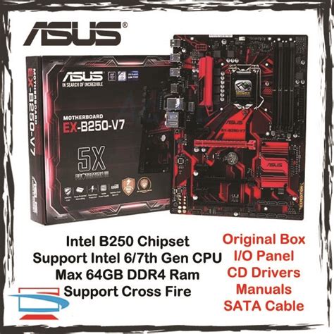 Complete With Ori Box Asus Expedition Ex B250 V7 Gaming Socket 1151