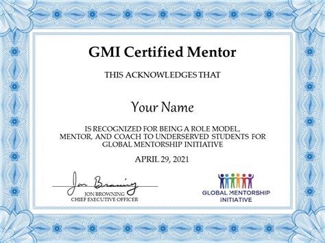 Certificate Of Completion Template Business Mentor Gambaran
