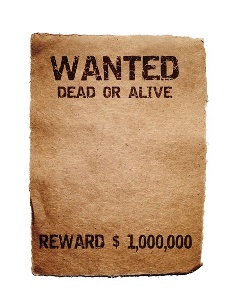 7 Best Images Of Printable Poster Blank Most Wanted Poster Template