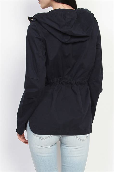 Themogan Cotton Twill Drawstring Waist Hooded Anorak Utility Jacket Ebay