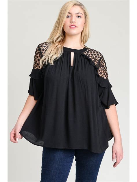 Oo Plus Size Black Keyhole Top You Need This Top It Goes With
