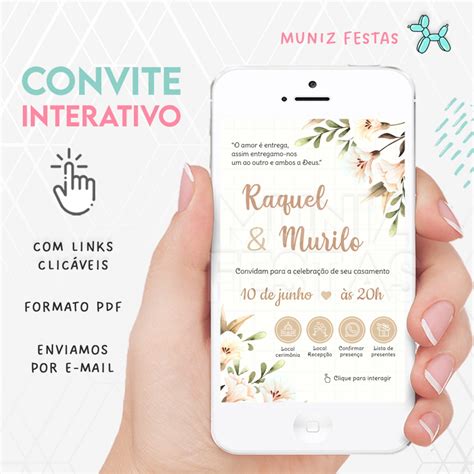 Convite Digital Interativo Casamento Nude Elo