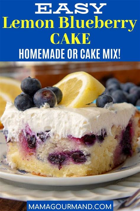 Lemon Blueberry Cake Easy Homemade Recipe Or Using Cake Mix Recipe