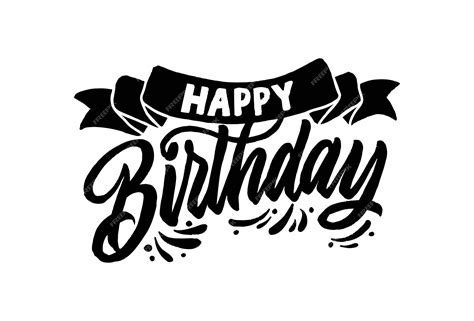 Premium Vector Lettering Happy Birthday Sign Background Design