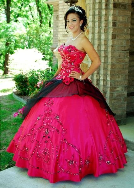 Quinceanera Dresses Pink And Black