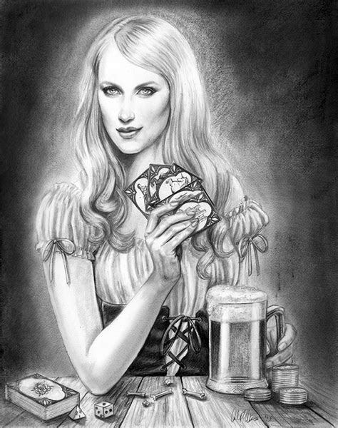 Portrait Of A Bar Maid Interior Published Illustration Artwork On Storenvy