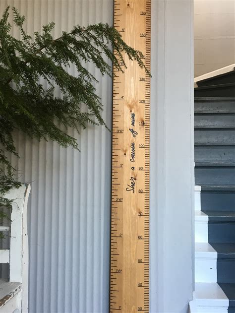 Wooden Ruler Height Chart 66 Personalised Giant Etsy Uk