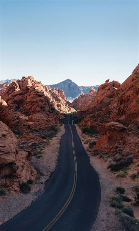 Free Download Valley Of Fire Nevada Highway 1280x2120 Wallpaper Nature