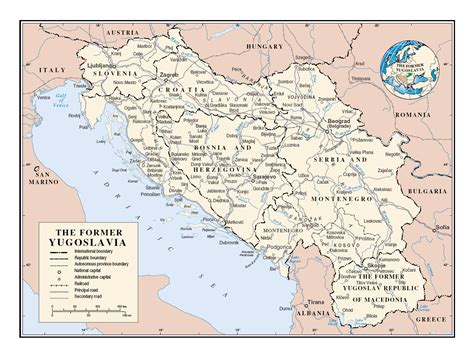 Yugoslavia Political Map