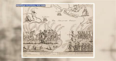 Political Cartoon Published After Boston Tea Party Up For Auction Cbs