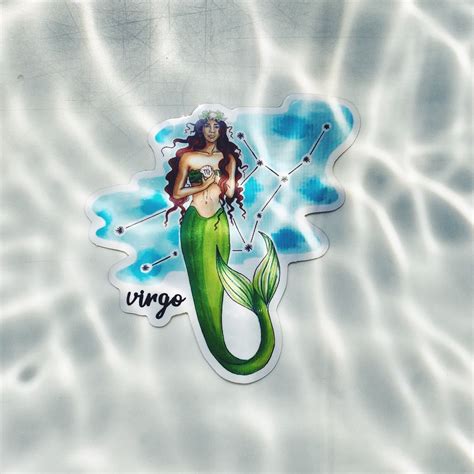 Virgo Mermaid Sticker Etsy