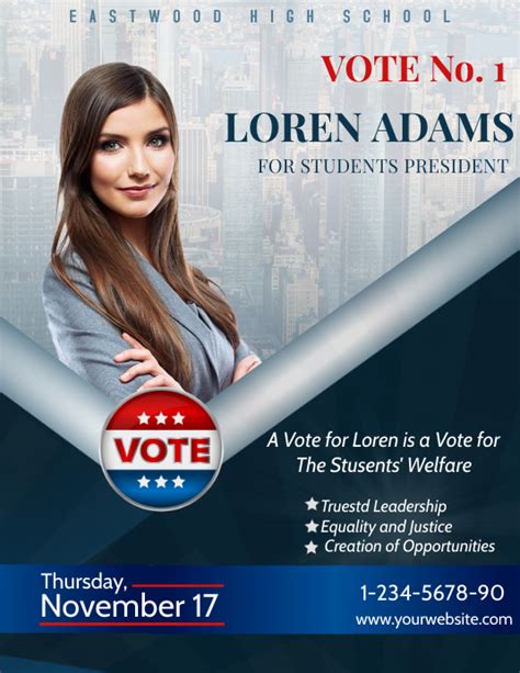 Students Elections Campaign Poster Flyer Template Postermywall