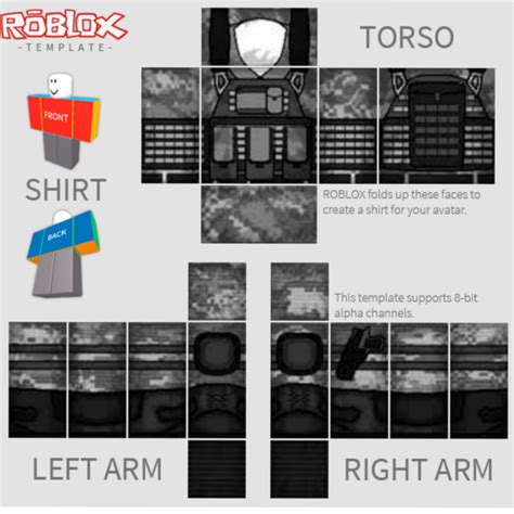Images Of Gear Roblox Swat Template Tactical Vest Template Transparent
