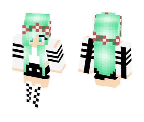 Download Green Hair Girl Minecraft Skin For Free Superminecraftskins