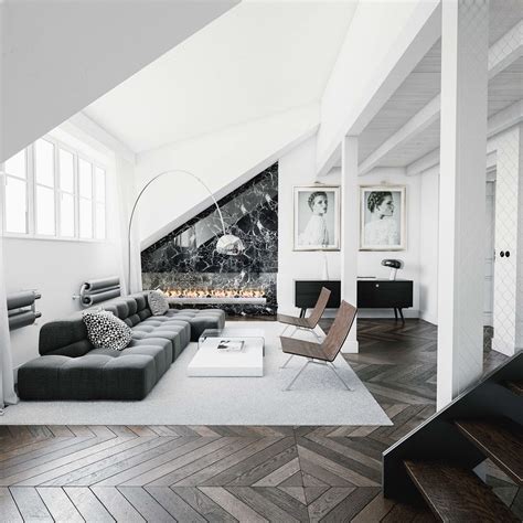 Homedesigning Via 30 Black And White Living Rooms