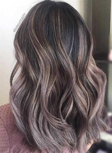 Mushroom Highlights Hair Brunette Hair Color Grey Hair Color Mushroom Hair