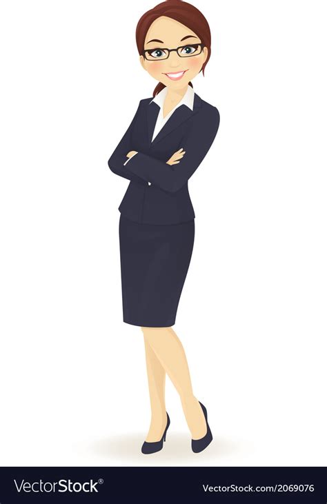 Businesswoman Standing Royalty Free Vector Image