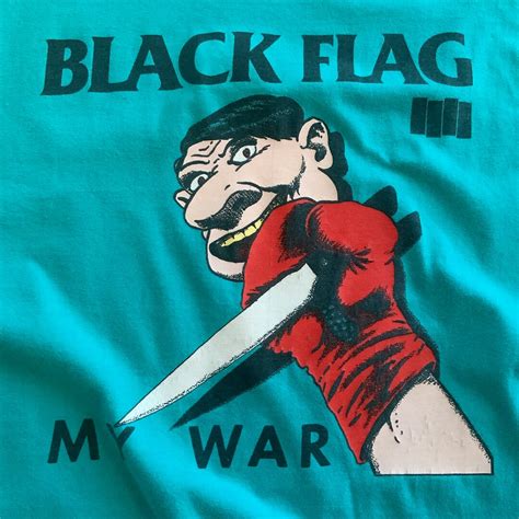 Vintage 90s Black Flag My War Punk Band T Shirt 1990s Los Etsy