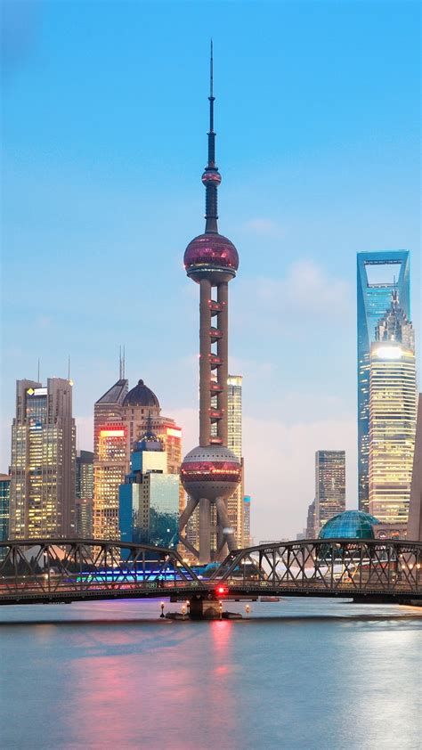 Waibaidu Bridge Pudong Shanghai Wallpaper Backiee