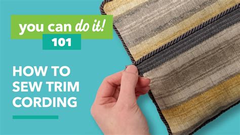 How To Sew Trim Cording Joann Sewing Hacks Youtube
