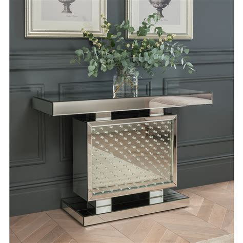 Venetian Mirrored Console Table Mirrored Glass Furniture Online Now