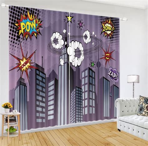 3D Window Curtains Mural Cloud Superhero Digital Printing ... Free returns high quality printing fast shipping.