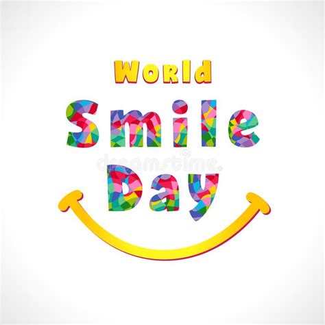 Happy World Smile Day Lettering Vector Template 5