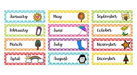 7 Best Images Of Free Printable Month Names Months Of The Year Labels Months Of Year Calendar