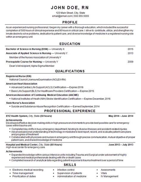 Provided a holistic, compassionate, safe, high quality and population based care during every day work. Registered Nurse Resume Example - Entry Level
