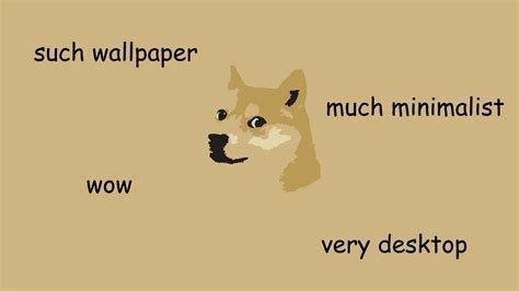 Such Wallpaper Much Minimalist Wow Doge Laptop Wallpaper Desktop