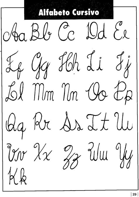 Alfabeto Cursivo Molde De Letras Cursivas Para Imprimir Letra Cursiva