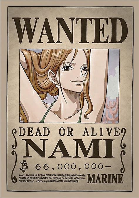 NAMI Bounty Wanted Poster One Piece One Piece Drawing One Piece Bounties One Piece Pictures