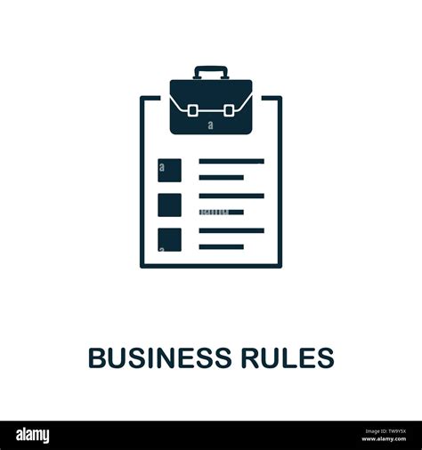 Business Rules Vector Icon Symbol Creative Sign From Icons Collection