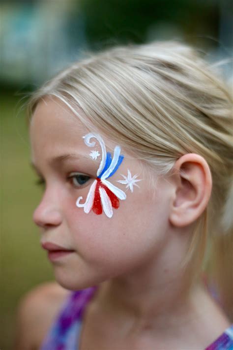 Easy 4th Of July Face Painting Ideas Fourth Of July Usa Red White