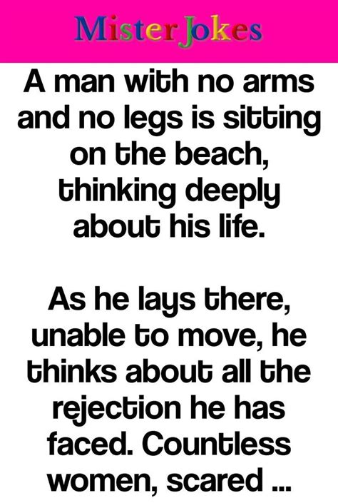 A Man With No Arms And No Legs Is Sitting On The Beach Thinking Deeply