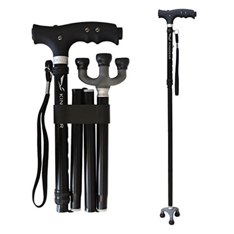 Kinggear Travel Adjustable Folding Canes And Walking Sticks For Men And