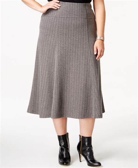 Jm Collection Plus Size A Line Skirt Only At Macys Skirts Plus