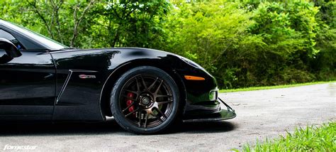 Black Chevrolet C6 Z06 Corvette Forgestar F14 Wheels In Forgestar