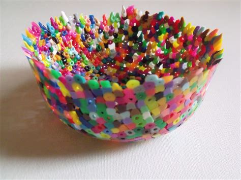 My Perlermelty Bead Bowl Really Fun To Make Grease An Oven Safe Bowl